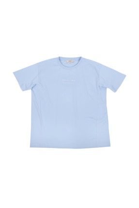 Mavi Parçalı Oversize T-shirt WTPSS211008