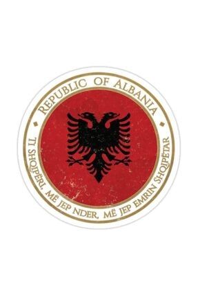 Vintage Arnavutluk Cumhuriyeti Avrupa Avrupa Bayrağı Sticker X68S1783