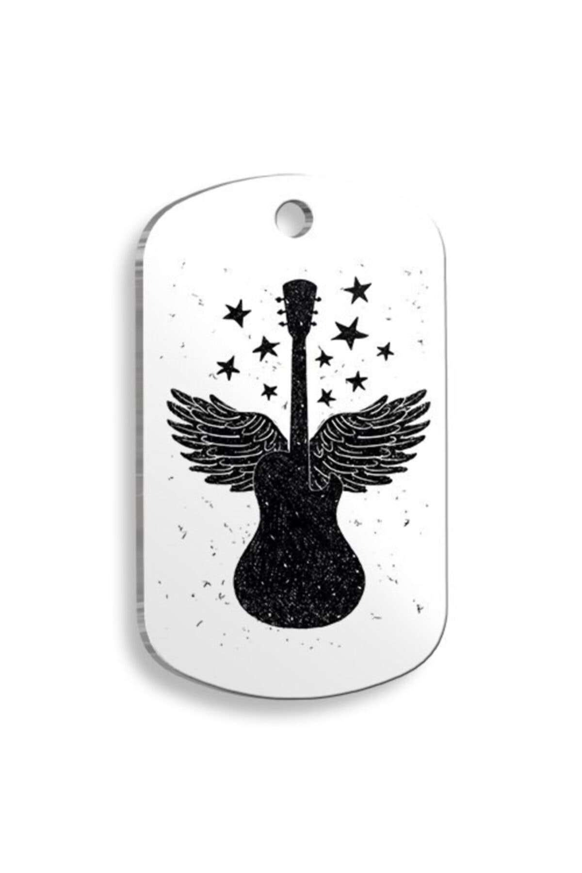 Genel Markalar Melek Gitar Asker Kedi Ve Köpek Künyesi Large 2,9 X 5 Cm