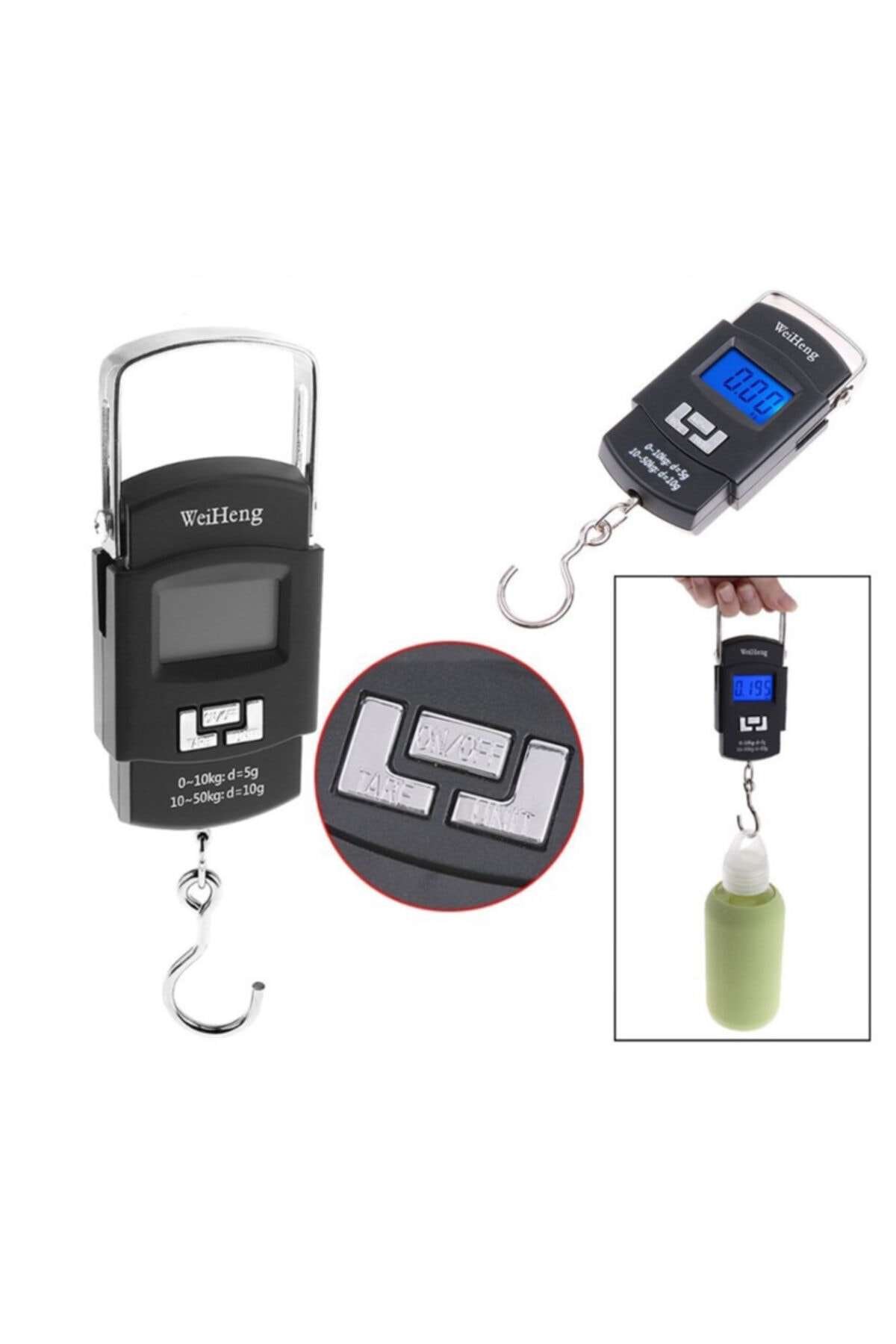 Genel Markalar Portable Scale 50kg Kapasiteli El Tartısı Dijital Lcd Ekranlı Kantar Terazi