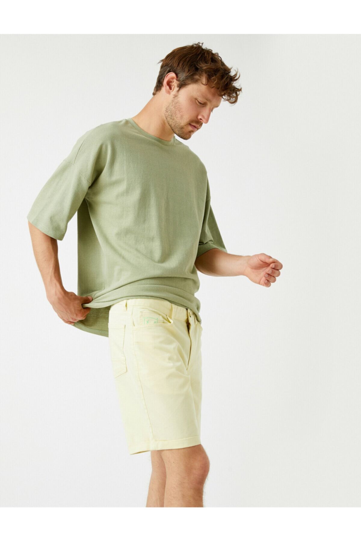 Koton Shorts Gelb Hoher Bund Fast ausverkauft