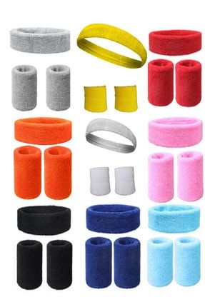 Yoga Fitness Sporcu Havlu El Bilekliği 9 Renk 9 Takım begomay-YogaTakım-000