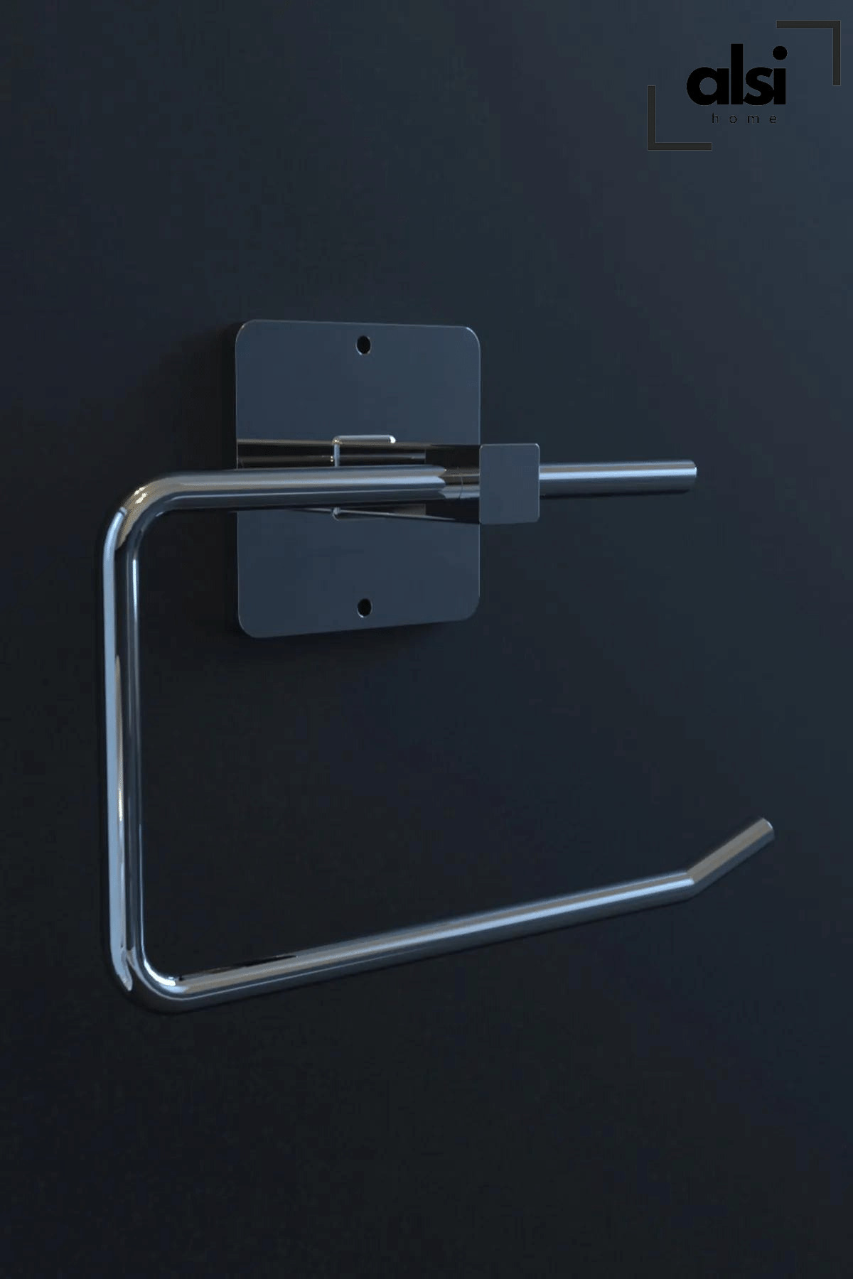 ALSİ HOME Yapışkanlı Gümüş Tuvalet Kağıdı Tutacağı/Tuvalet WC Kağıtlık