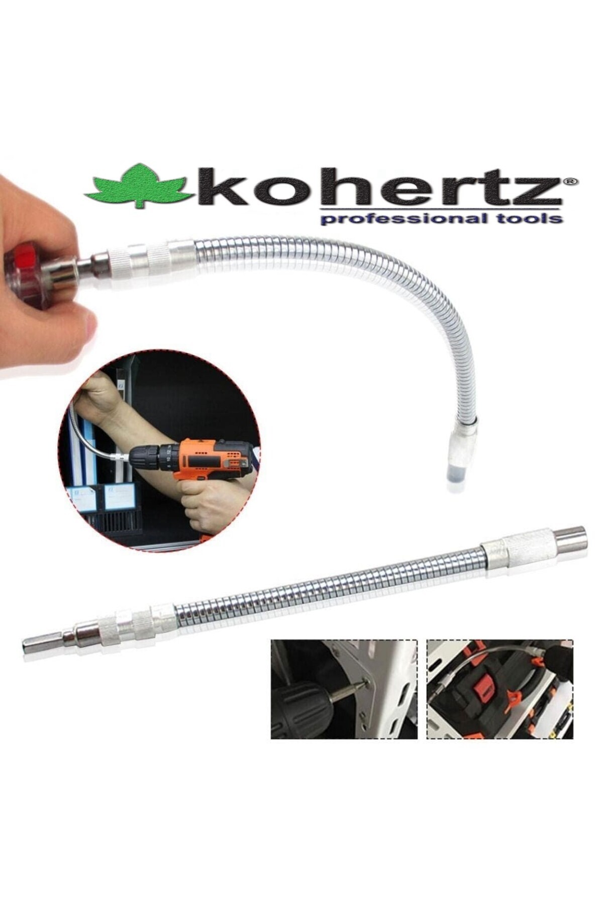 kohertz Esnek Bükülebilir Bits Uzatma (METAL) 300mm - Fiyatı