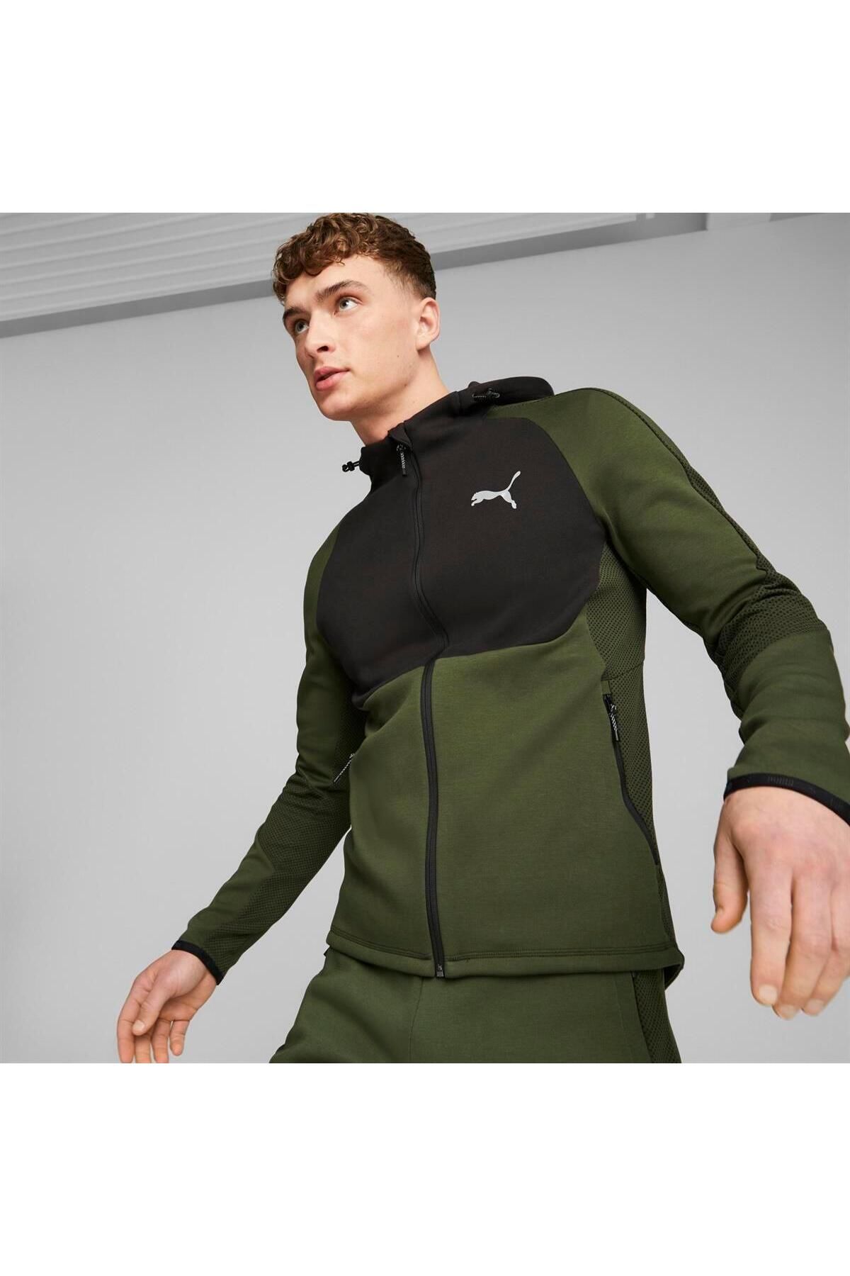 Puma Evostripe Full Zip Hoodie Dk Men s Jacket Trendyol