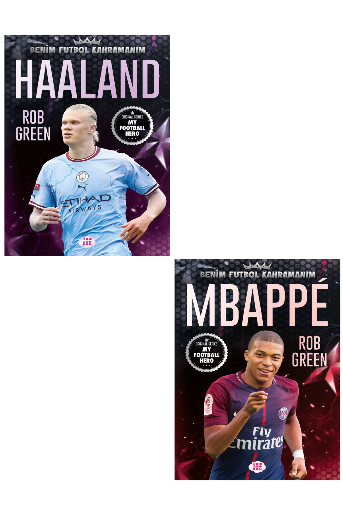 MBAPPE - HAALAND BENİM FUTBOL KAHRAMANIM ( Poster - Sporcu Kartı HEDİYELİ ) 2 KİTAP