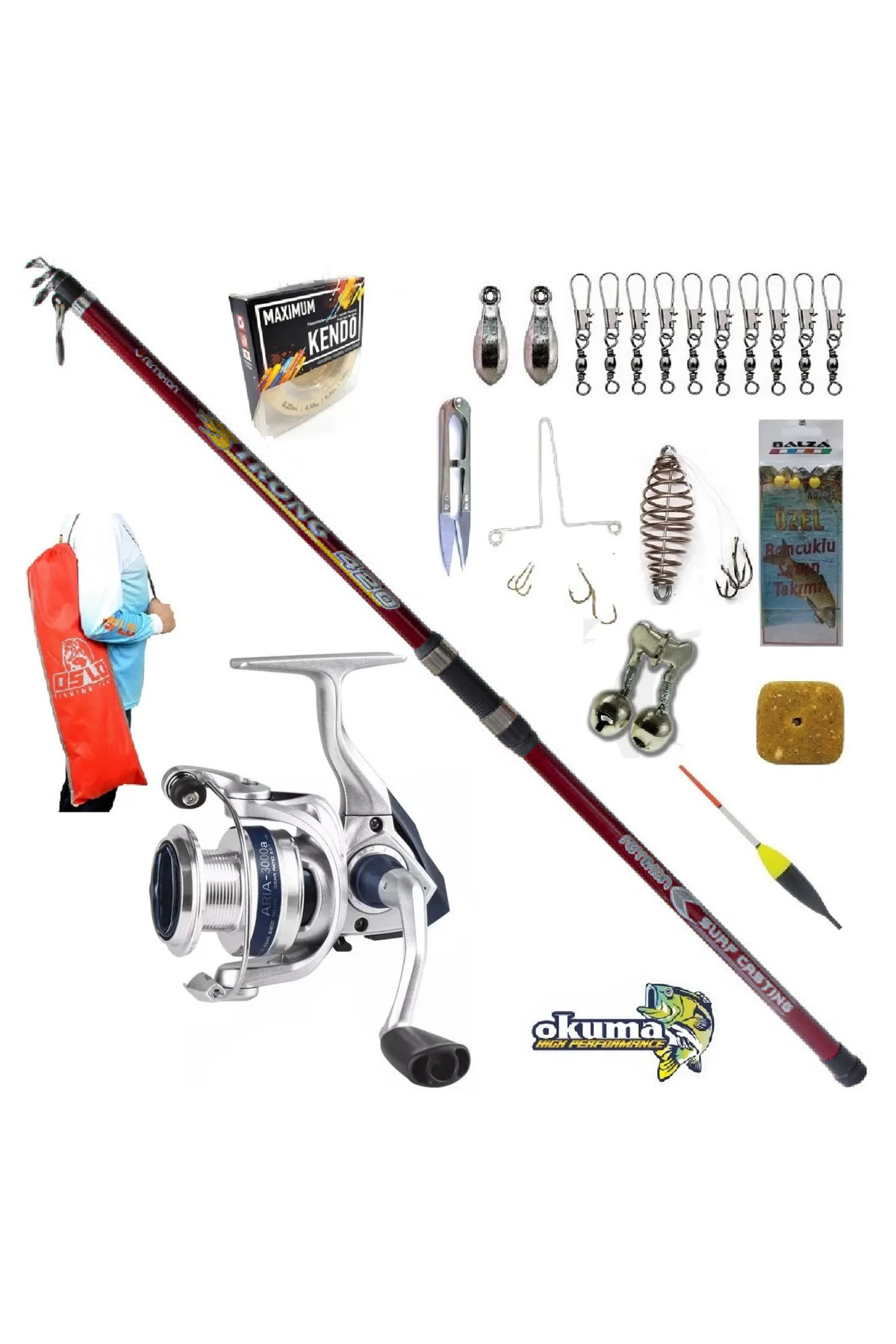 Okuma Aria-6000a Remixon Strong 390cm 100-250gr Profesyonel Sazan
