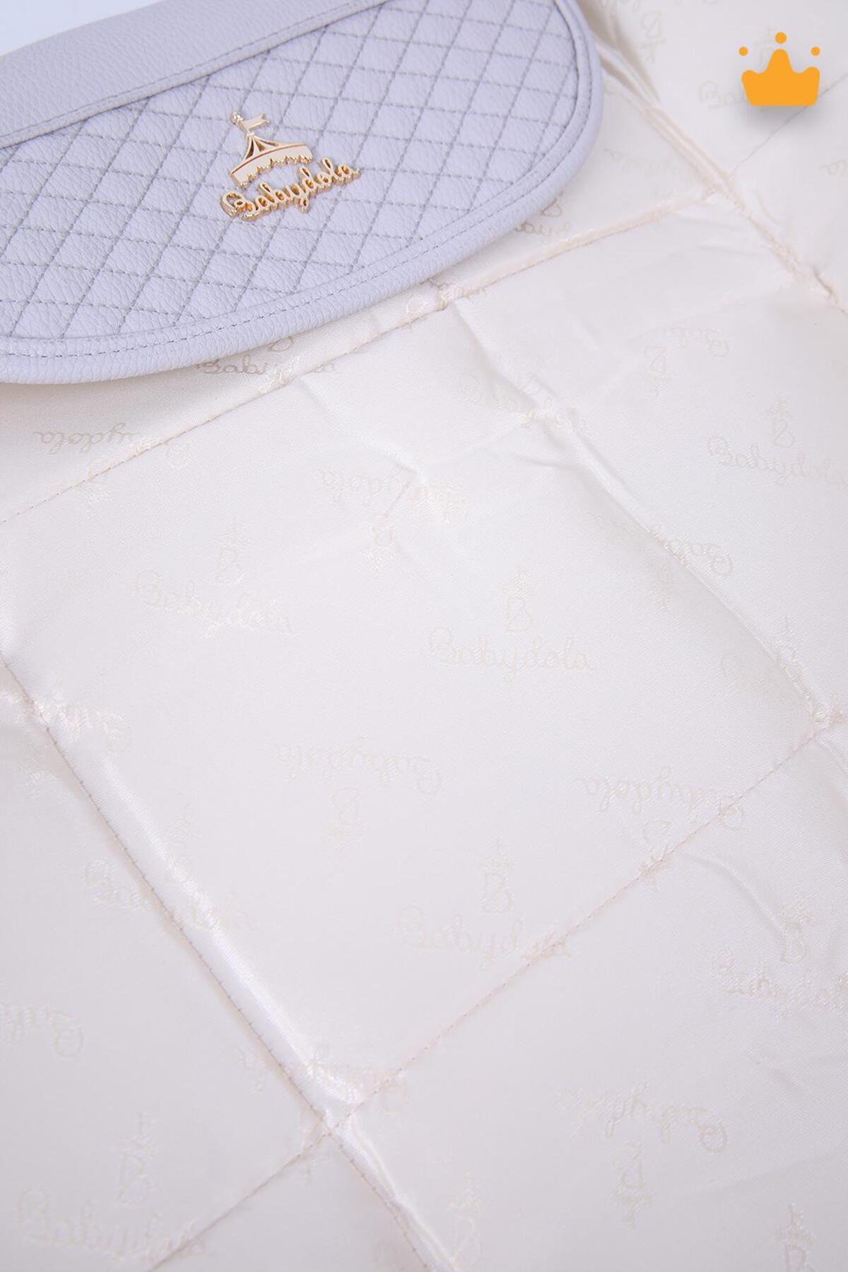 Babydola Suni Deri Alt Açma Matı Minderi Alt Değiştirme Çantası Örtüsü 13596 fotoğrafı 5 (önizleme)