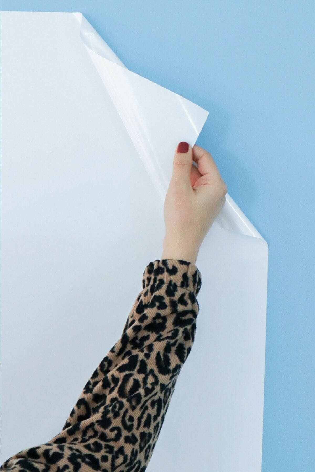 Akıllı Kağıt - 100x150 Cm Beyaz, 10 Adet Yapışkansız Statik Tutunabilir Sihirli Kağıt Tahta - 3