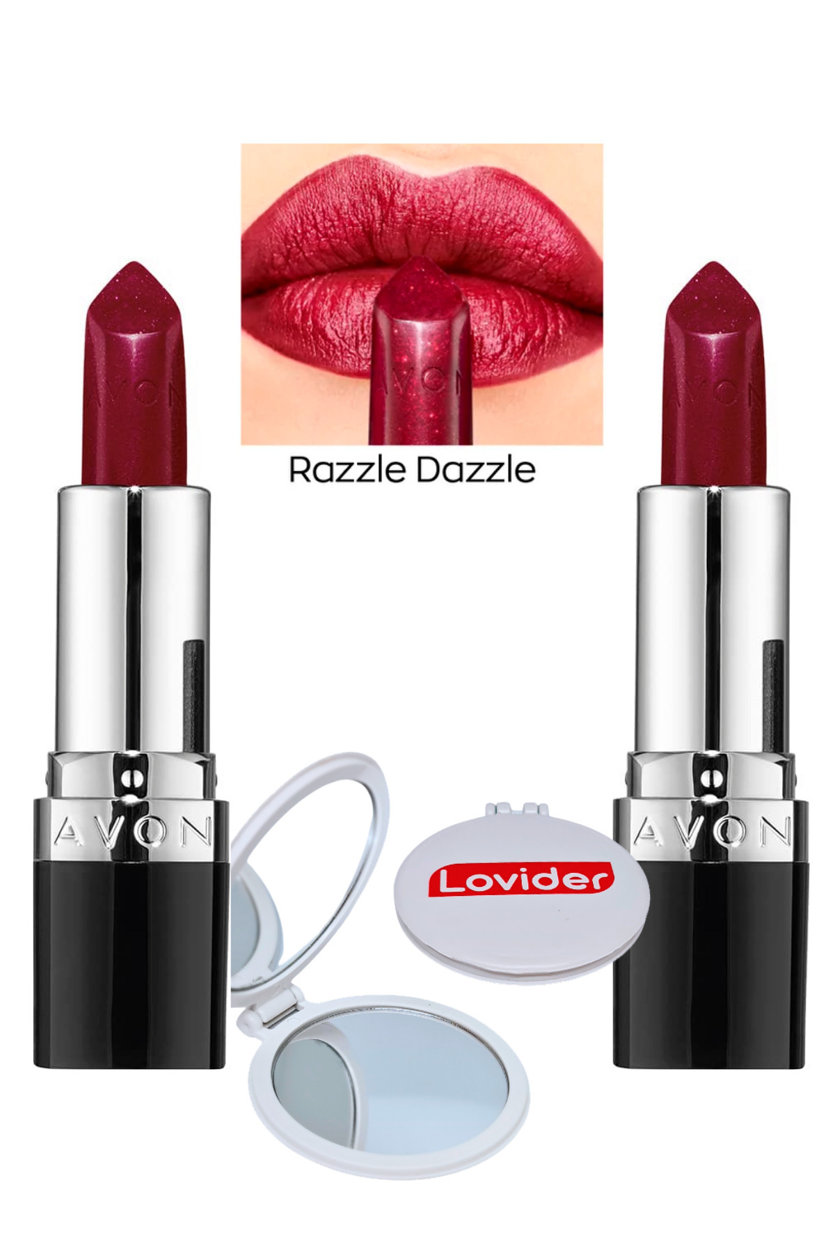Avon Ultra Shimmer Pırıltılı Ruj Razzle Dazzle 2'li + Lovider Cep Aynası Hediye Fiyatı