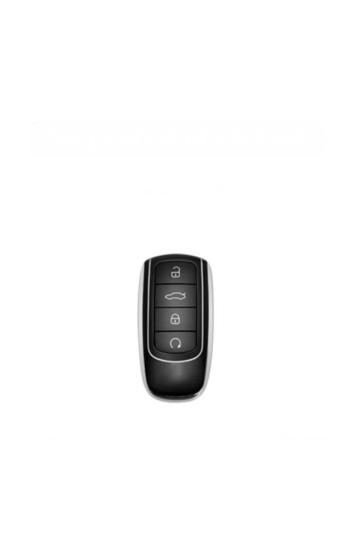 AYZ GARAGE-Chery - Jaecoo 7 Tpu Material Cream Key Case 2