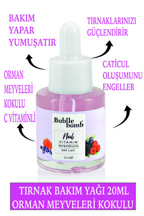 BUBBLEBOMB Tırnak Bakım Yağı 20ml Forestfruıts Orman Meyvesi