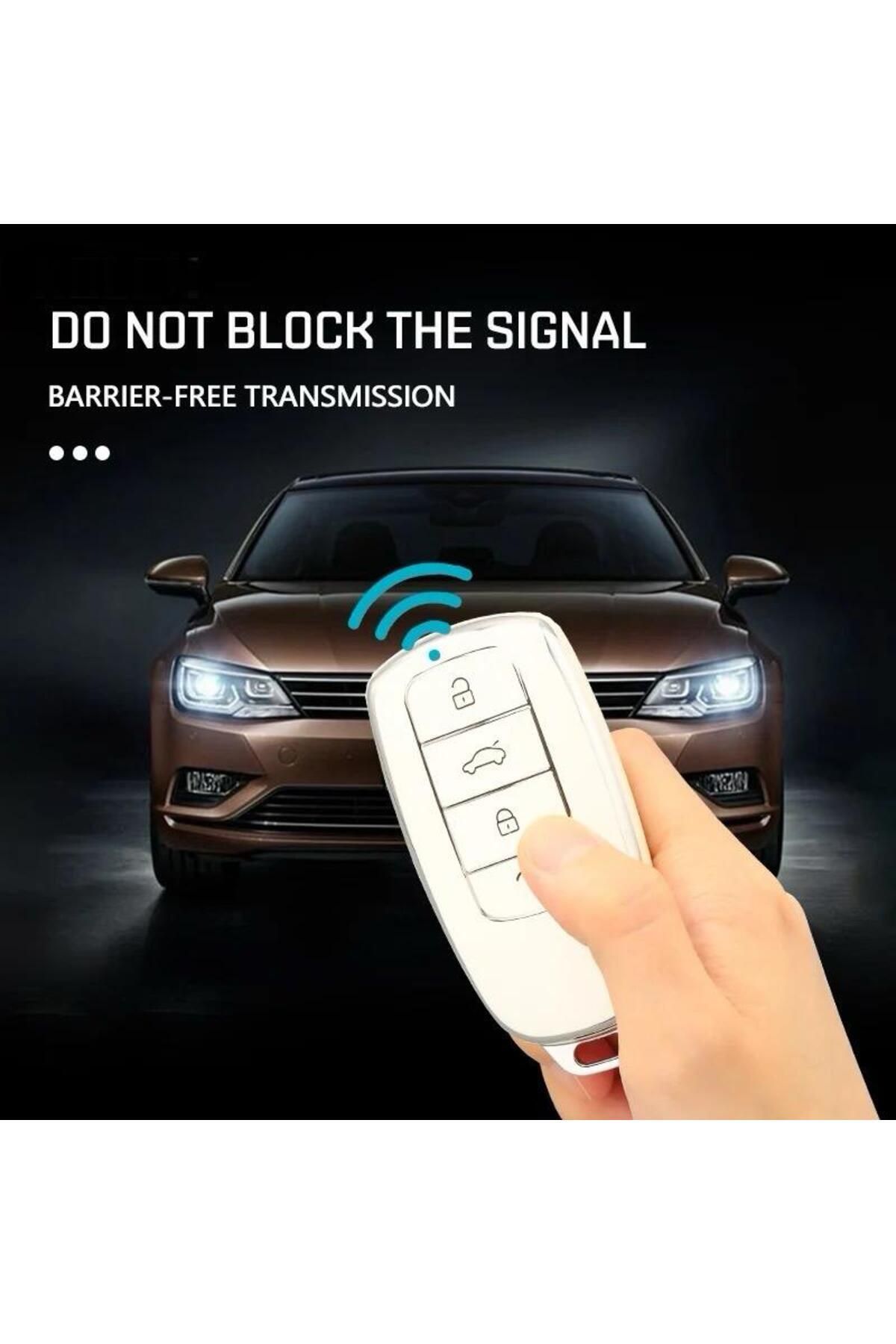 AYZ GARAGE-Chery - Jaecoo 7 Tpu Material Off White Key Case 4