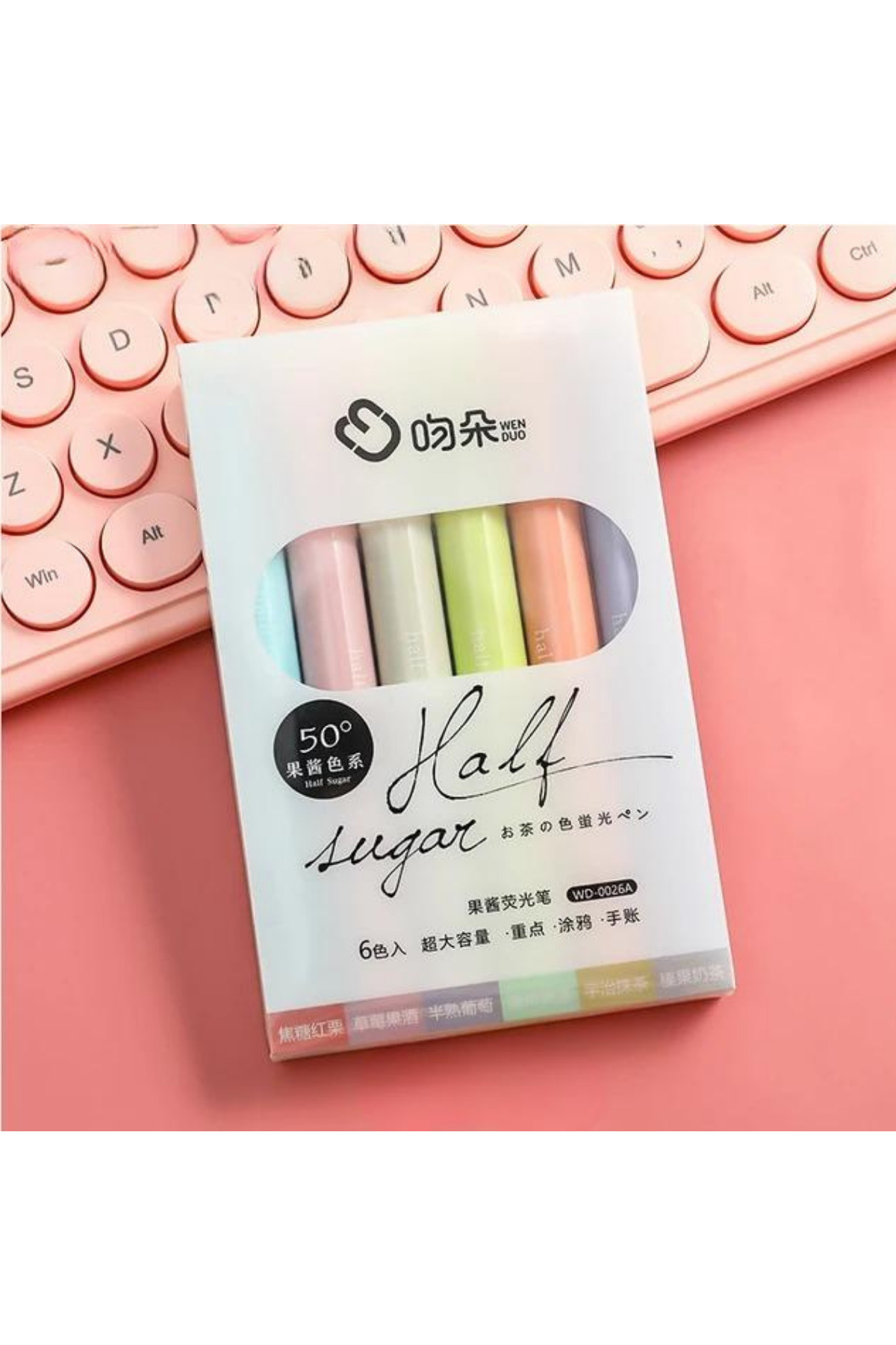 NaSaDAN Half Sugar Pastel Renkler Fosforlu Kalem Seti