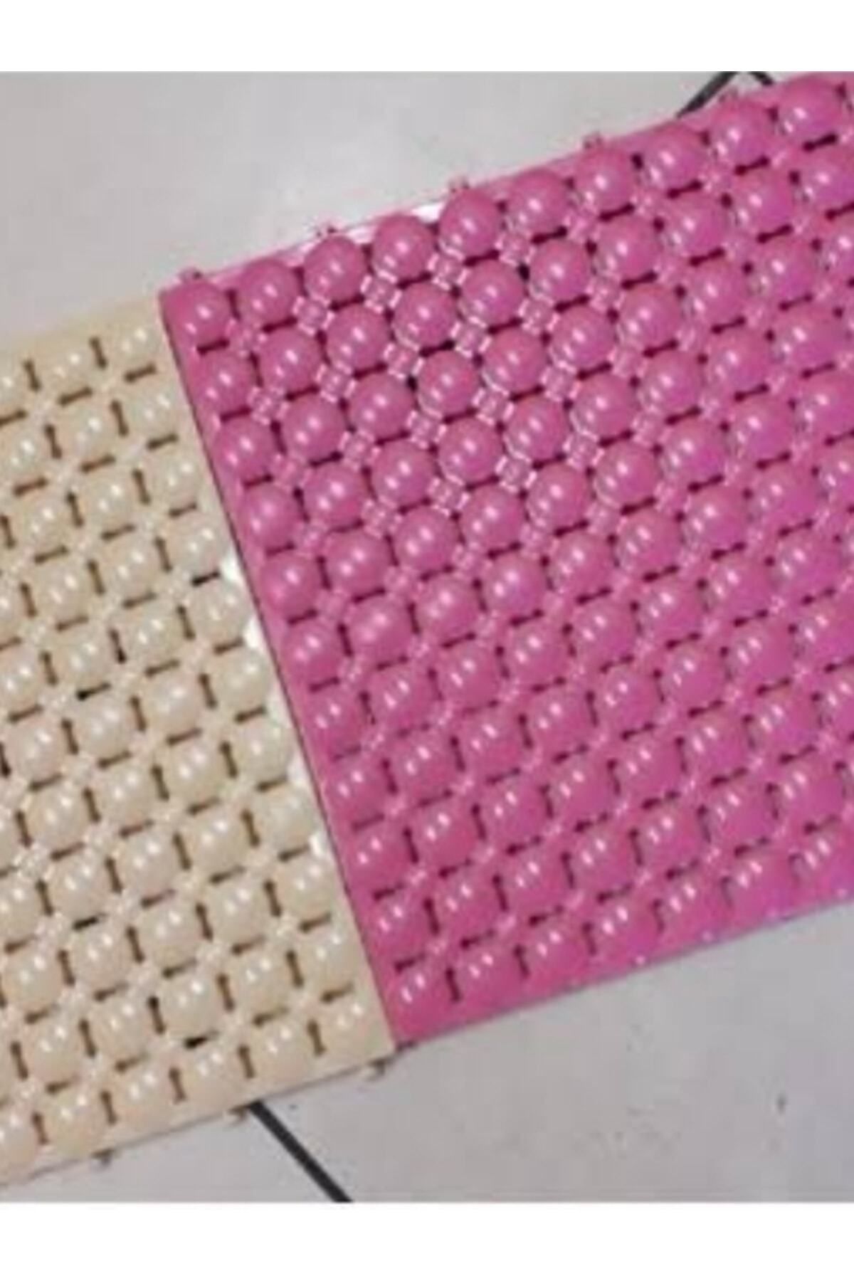 BALBAN TİCARET-بلاط أرضيات بلاستيك مقاس 33x33x1.5 سم، ممسحة جاهزة، شبكة أرضية مبللة، وردي 5