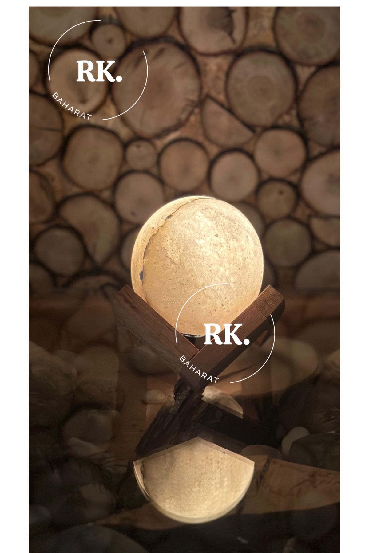 چراغ رومیزی و خواب چند رنگ مدل Globe Lamp لامپ نمکی طبیعی RK Baharat