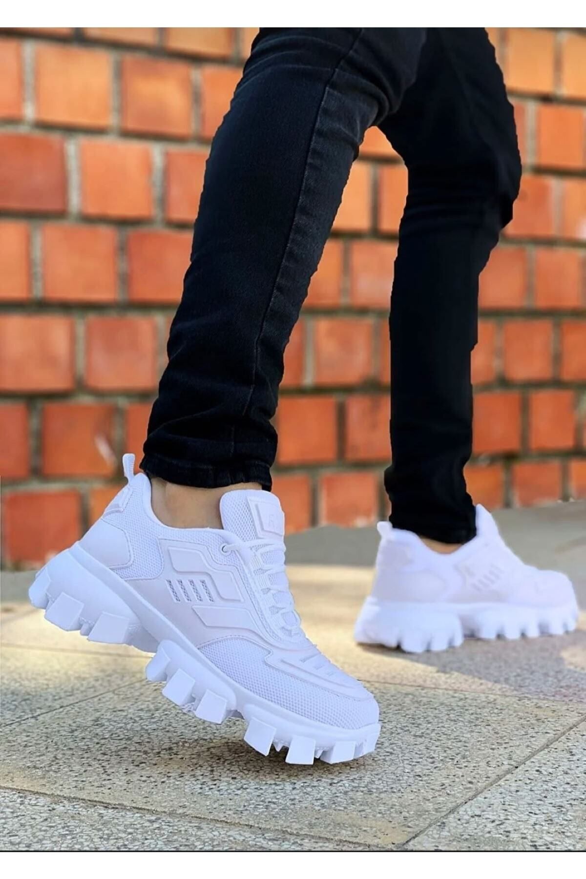 BAY ARMEDON Sneaker White Dozer Knitwear Rubber Detail Unisex