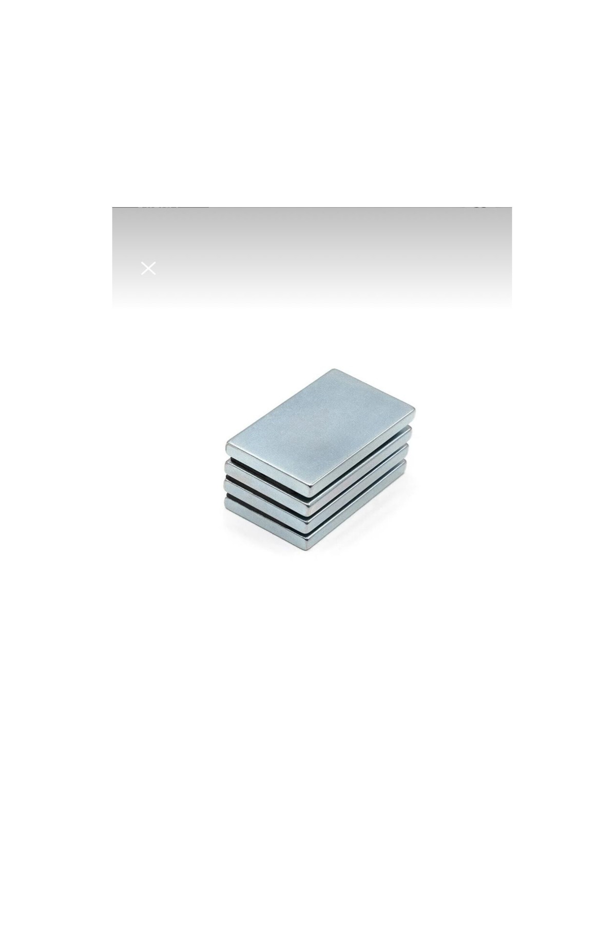 AYMAGNET Çok Güçlü 40mm X 25mm X 10mm 4 ADET SET Köşeli Süper Güçlü Neodyum Mıknatıs