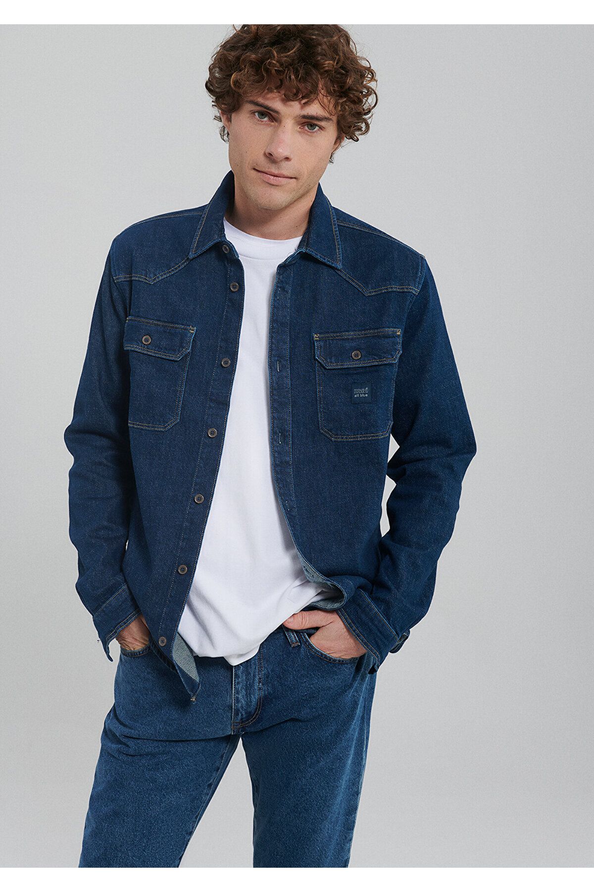 Dark jean outlet shirt