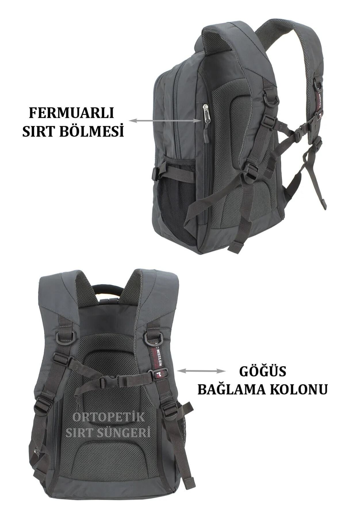 کوله پشتی زنانه خاکستری DC MELIUN | 6592-088 اورجینال - تصویر 5