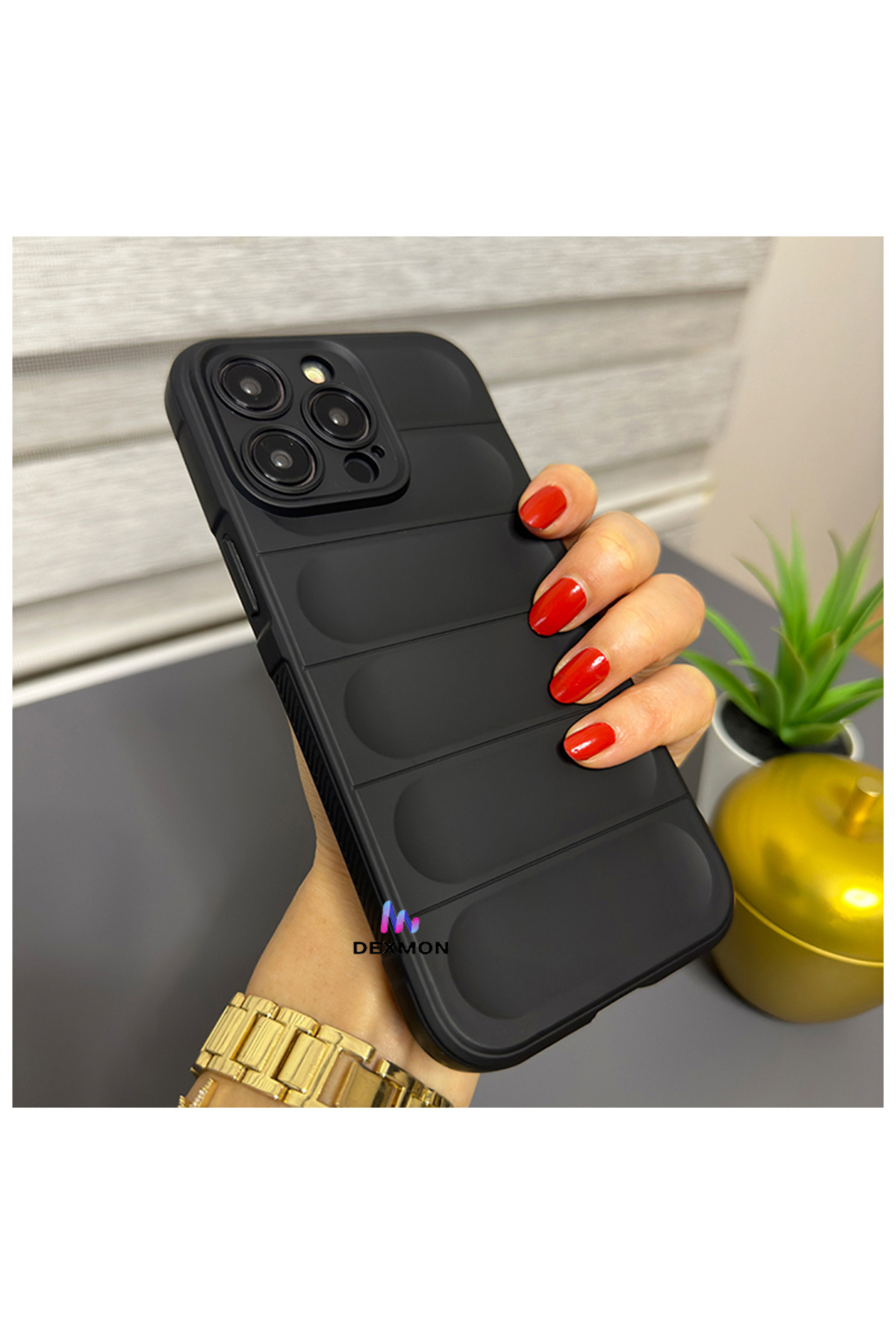 iPhone 15 Pro Compatible Case Camera Shielded Matte Stainproof Handheld Anti-Slip Velvet Silicone Cover