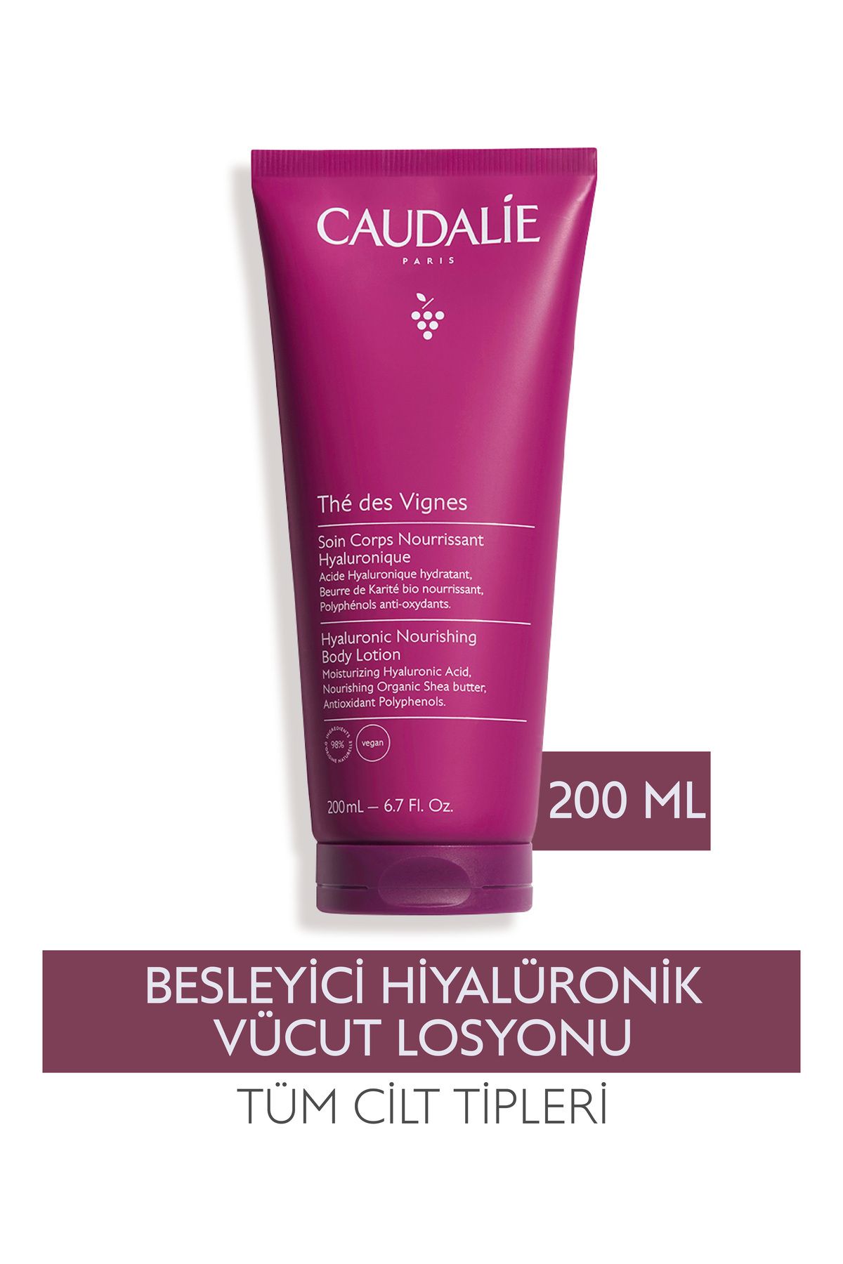 Caudalie Thé des Vignes Питательный гиалуроновый лосьон для тела 200 мл 369