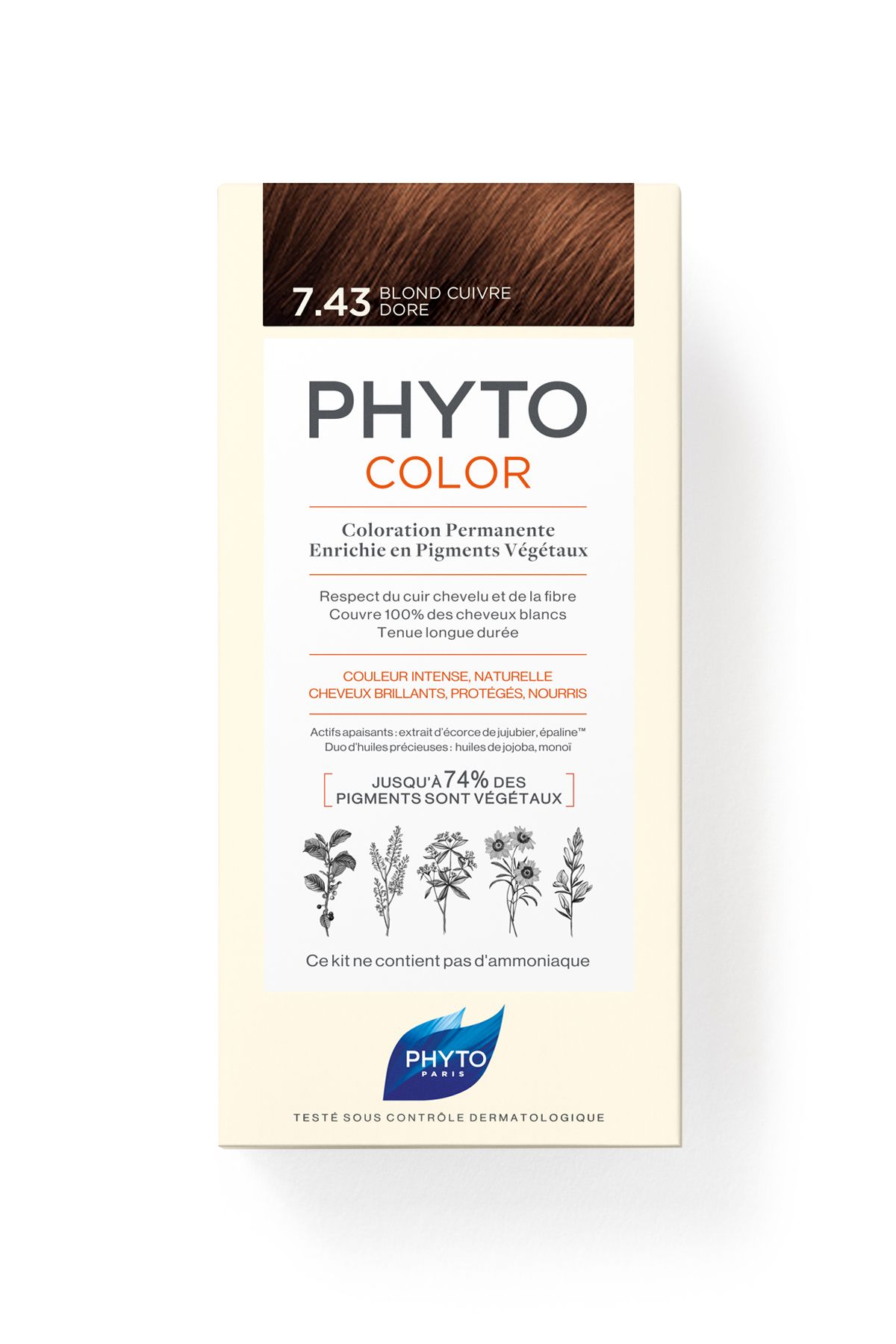 Phyto رنگ موی گیاهی دائمی بدون آمونیاک Phytocolor شماره ۷.۴۳