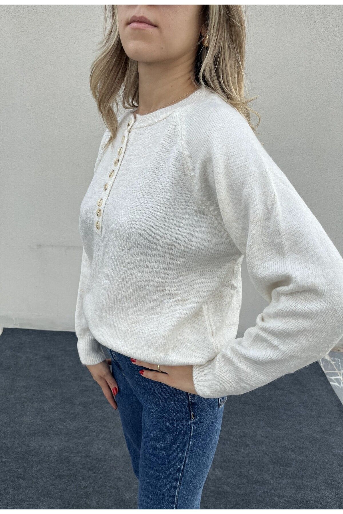 HELLİE-Pullover with BUTTON DETAIL 2