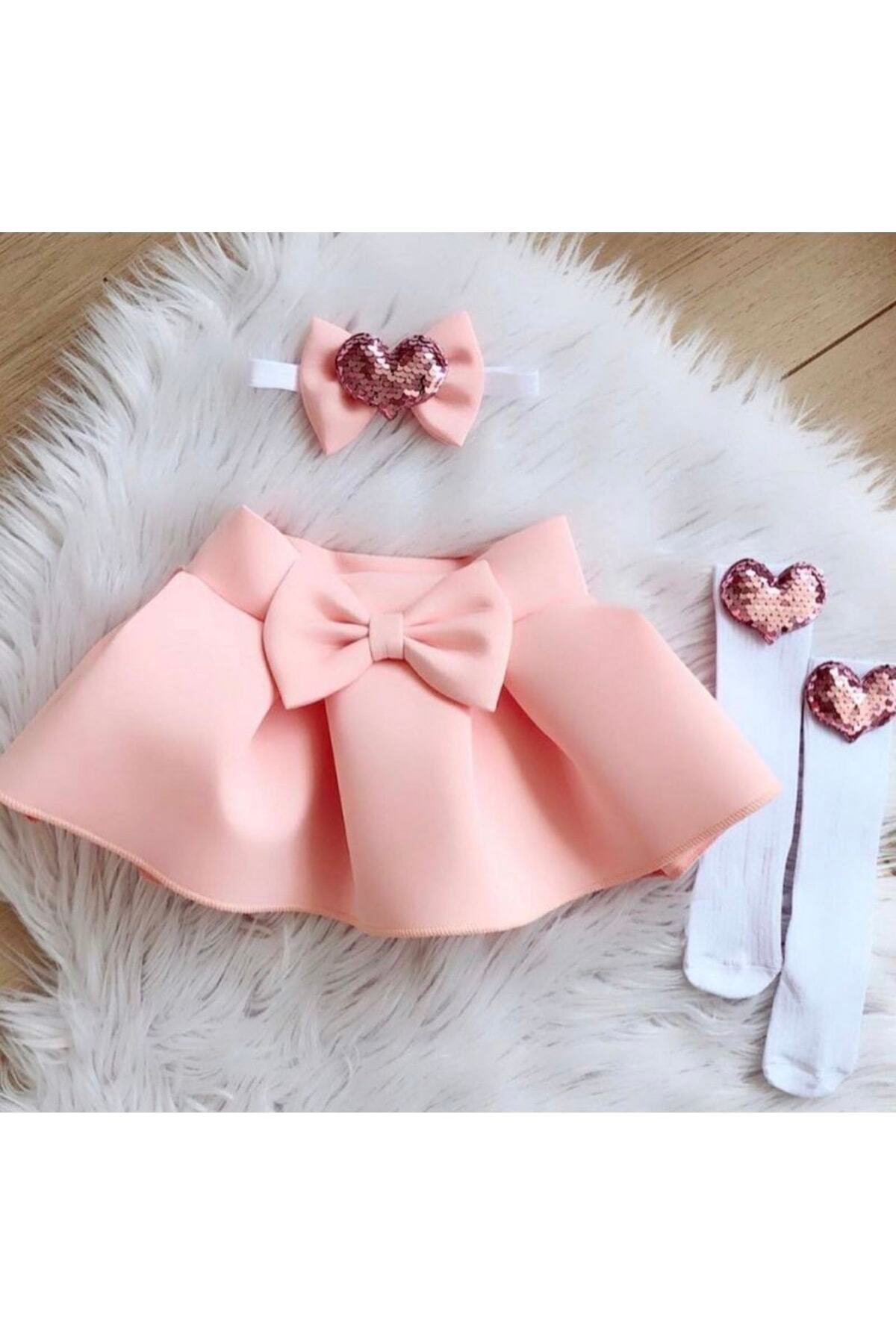 Kokosh kidss Kız Çocuk Etek Bandana Ve Corap Setı fotoğrafı 2 (önizleme)