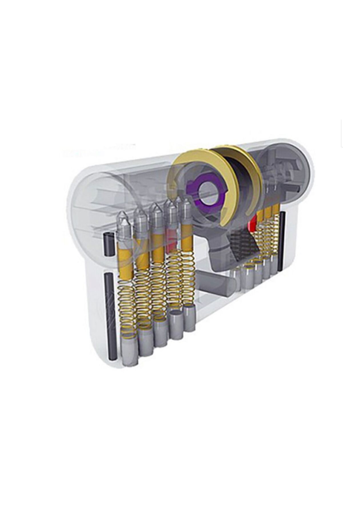 SECUREMME-K2 80 mm 35x45 lock / key matte chrome (Italy) 1+5 key (3200ccs35451x5) 5