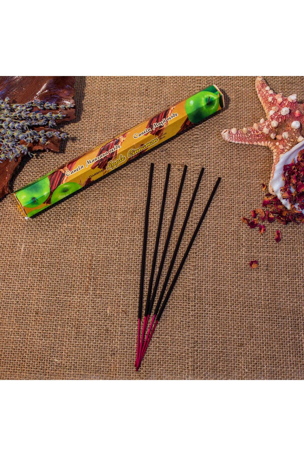 Darshan Apple Cinnamon Hexa 20 Pcs Stick Incense