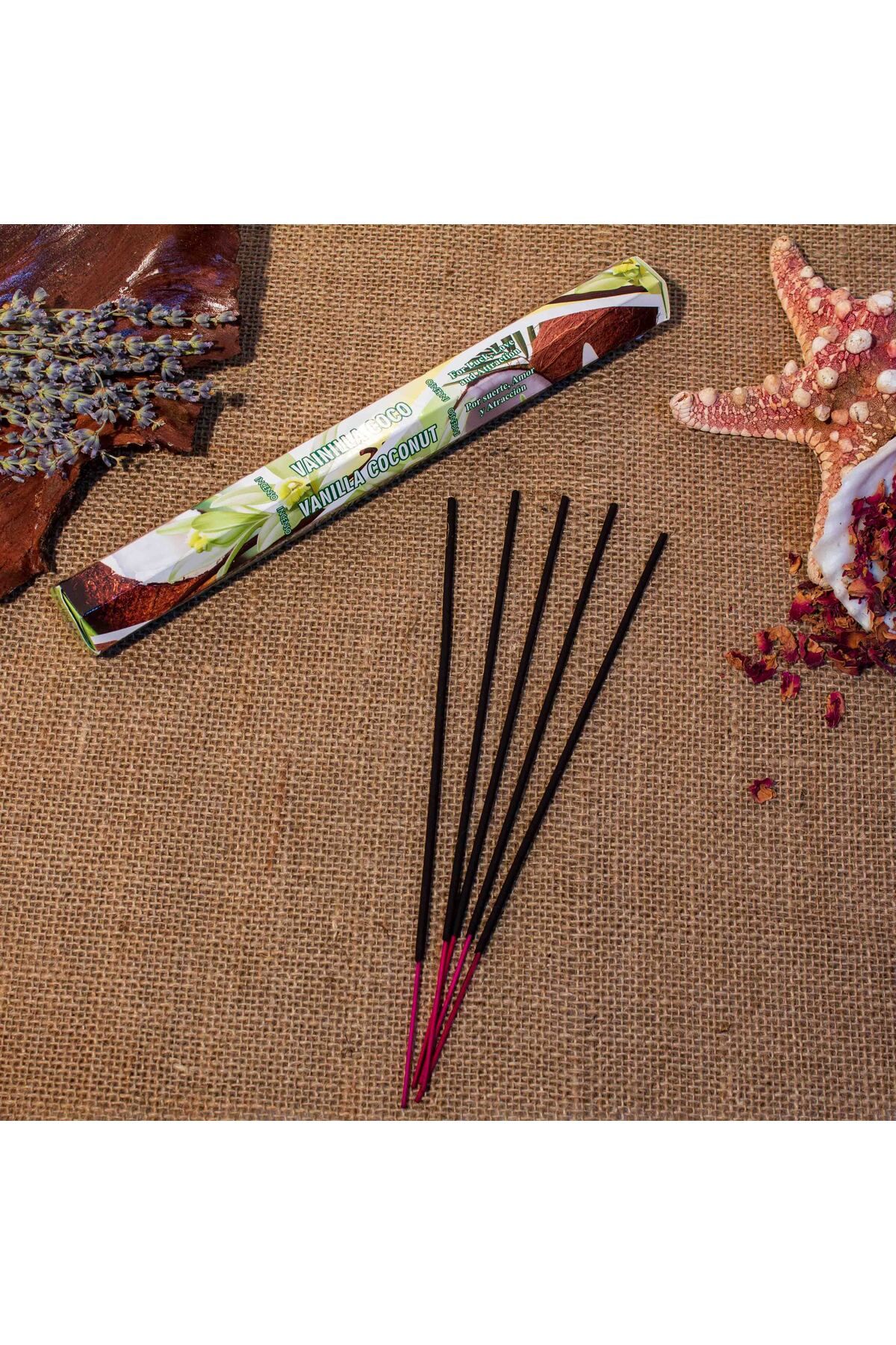 عود و اسانسسوز مشکی Darshan Vanilla Coconut Hexa 20 قطعه Darshan Incense