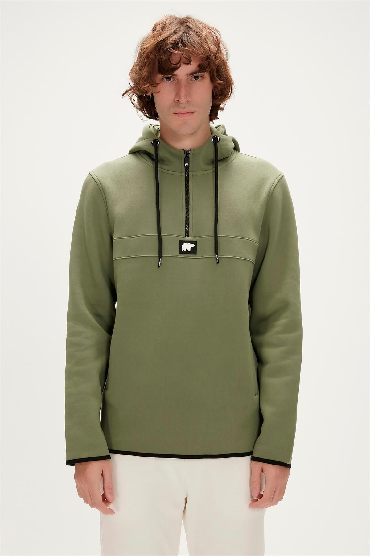 Nike khaki half zip online