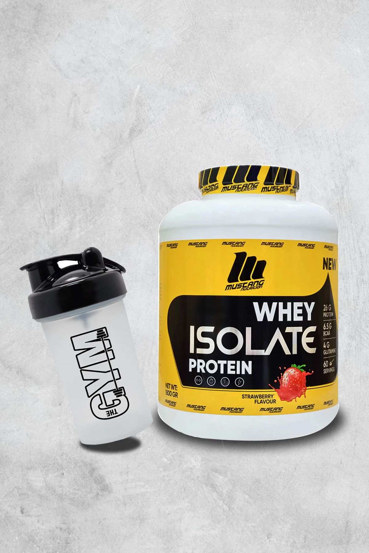 Mustang Nutrition Whey İsolate Protein 1800 Gr Çilek Aroma