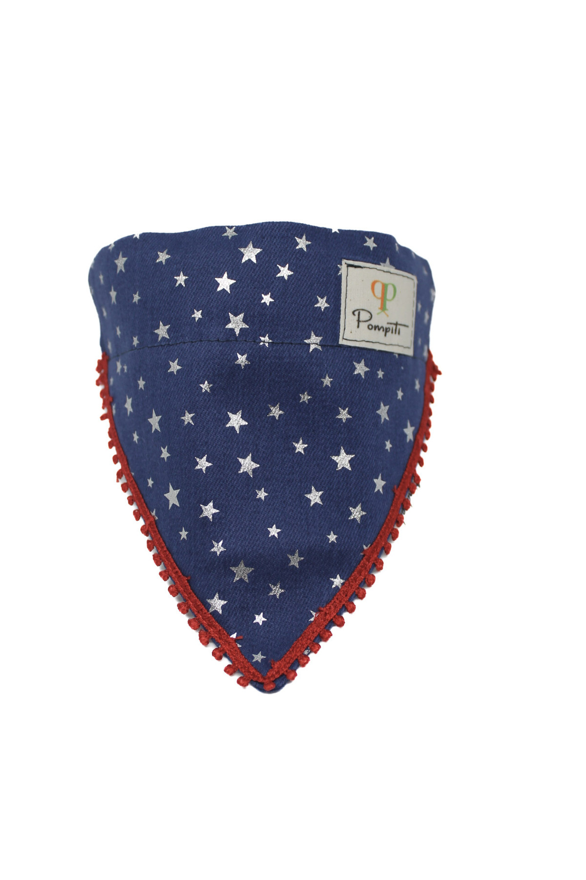 Ayarlanabilir ve Değiştirilebilir Evcil Hayvan Köpek Tasma ve Fular Yıldız Desenli Mavi