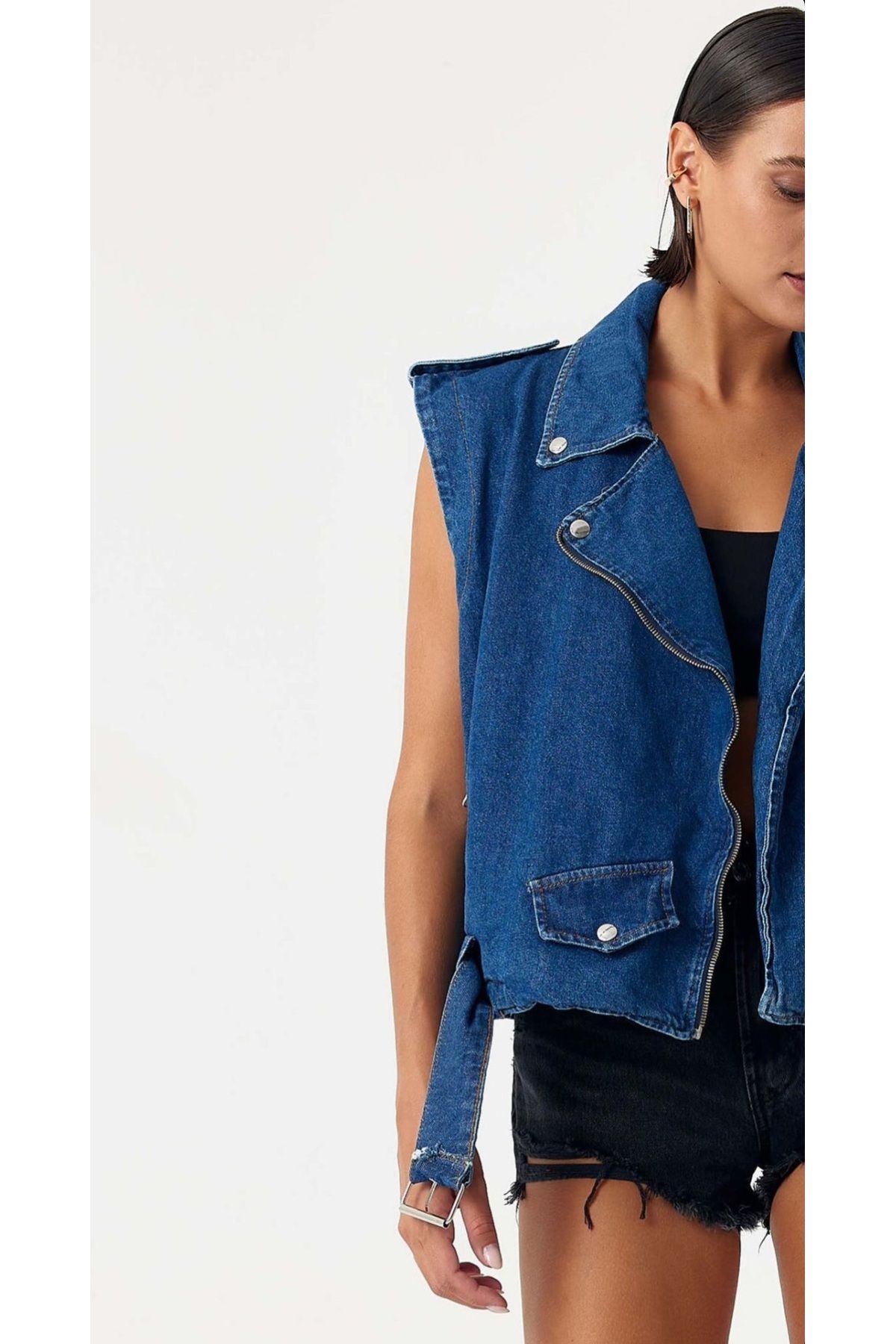 Denim mc cheap vest