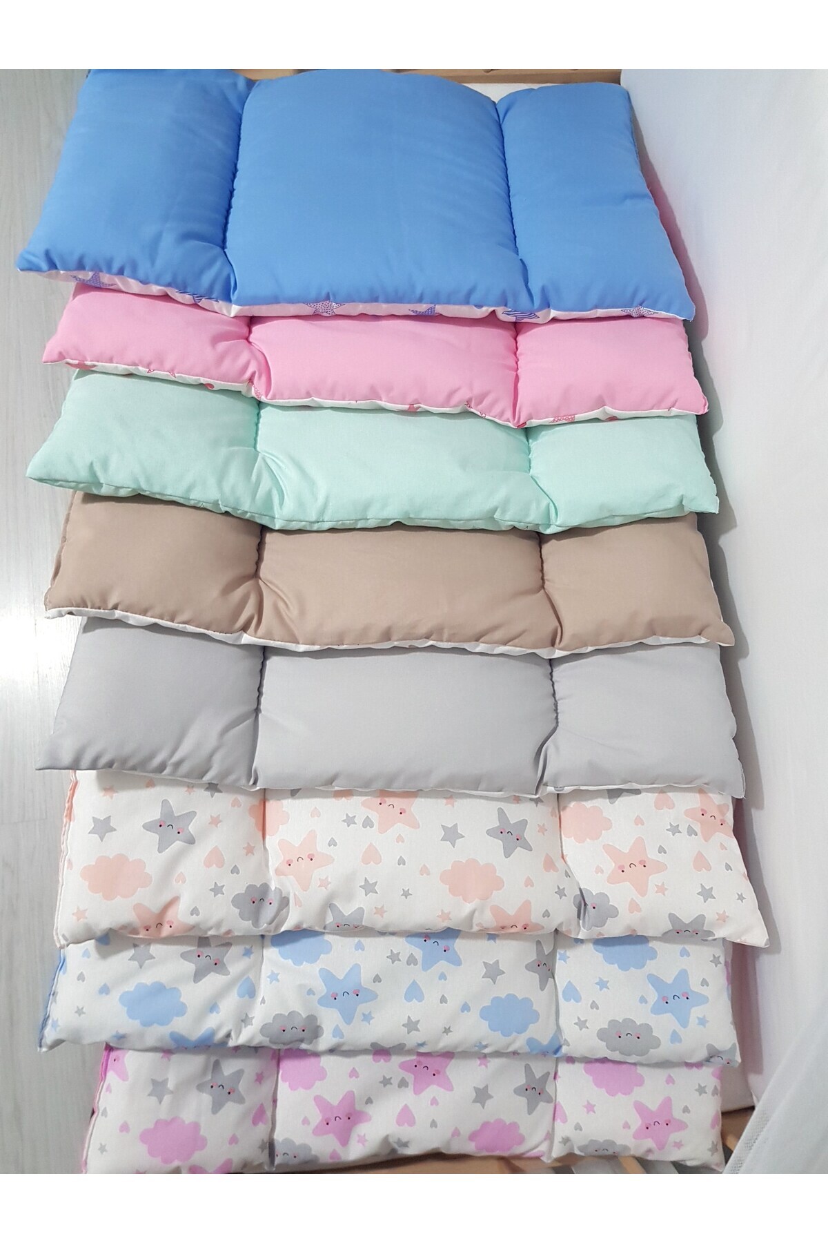 bebek_iklimi Çift Taraflı Alt Açma Minderi Somon ( BAŞ DÜZELTME YASTIĞI ve DİŞ KAŞIYICI AHŞAP HALKA HEDİYELİ ) fotoğrafı 5 (önizleme)