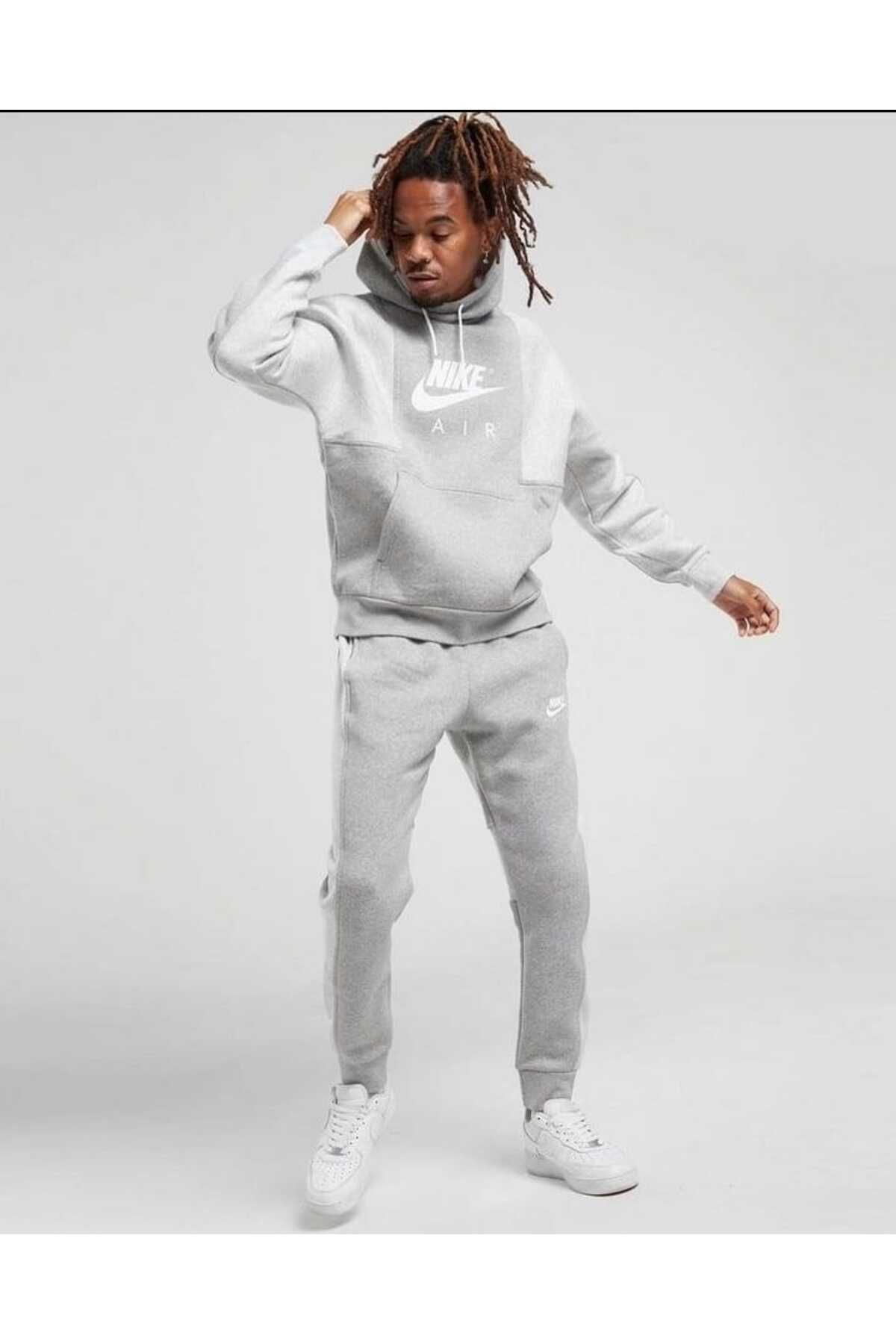 White and grey nike store tech tracksuit