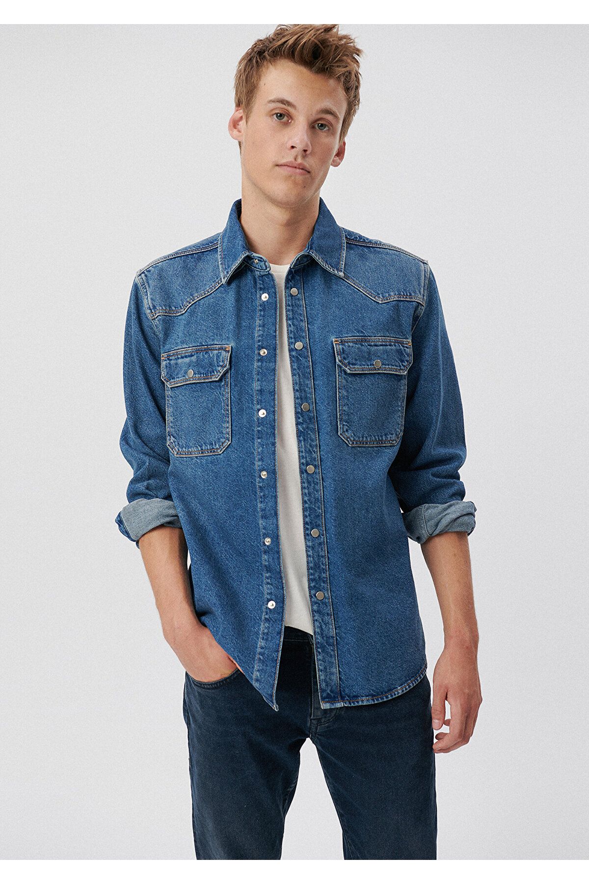 Dark jean outlet shirt