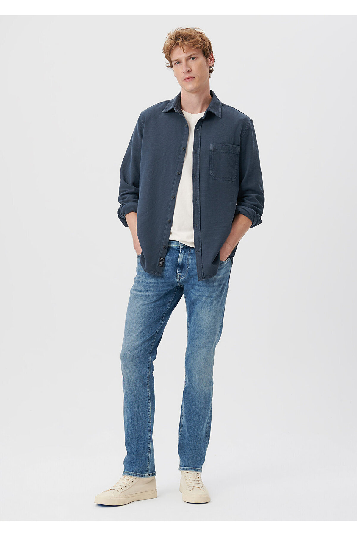 Mavi Marcus Jeans Uomo, Dark Brushed Ultra Move, 28/30