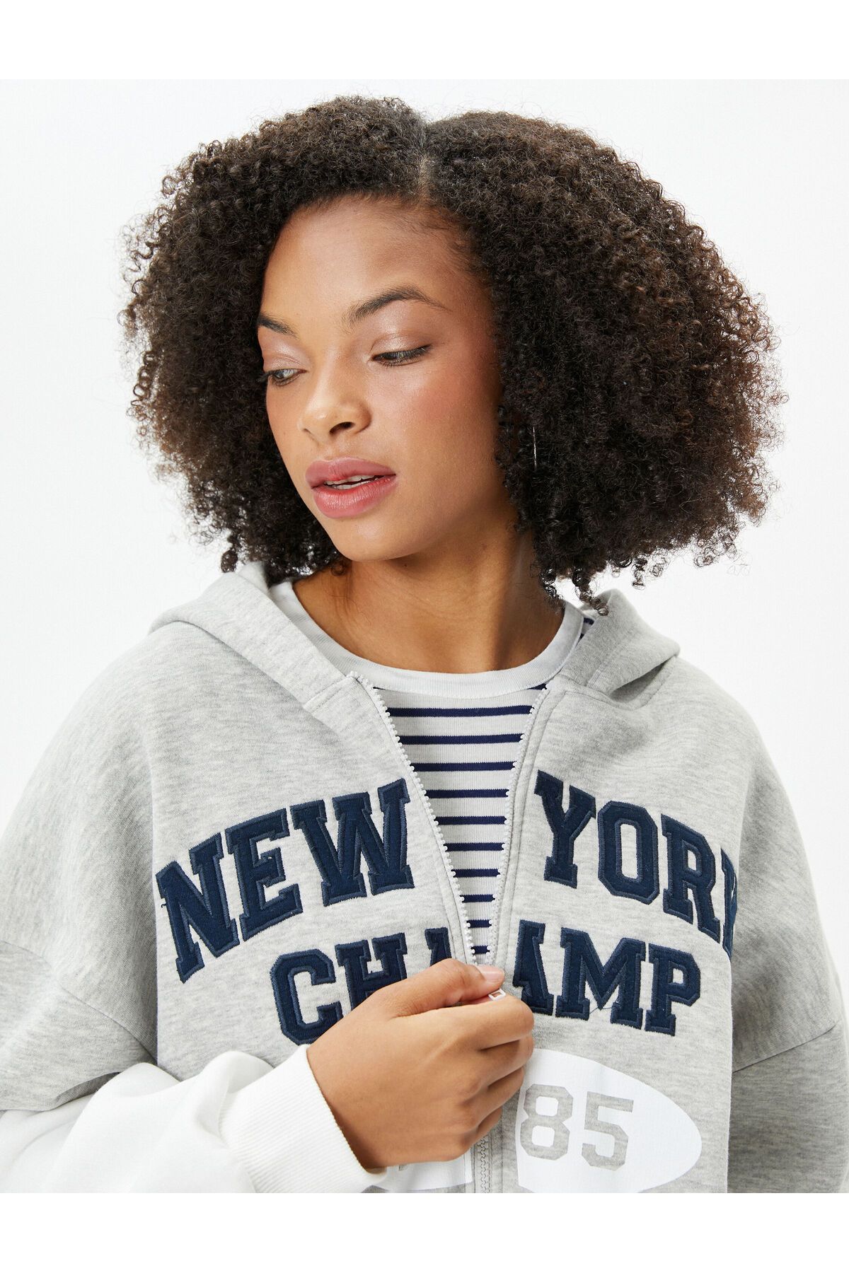 Champion curl cropped sweatshirt sale