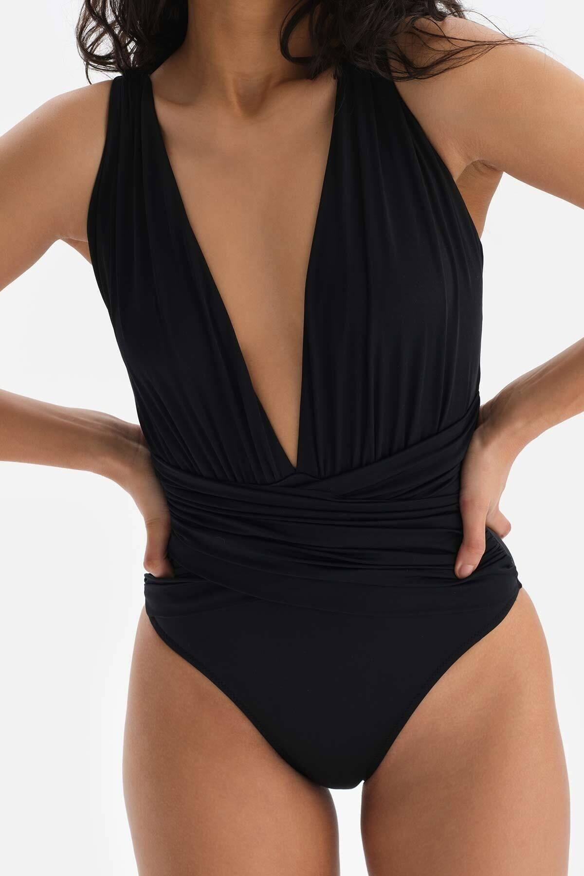 Deep v store neck bathing suit