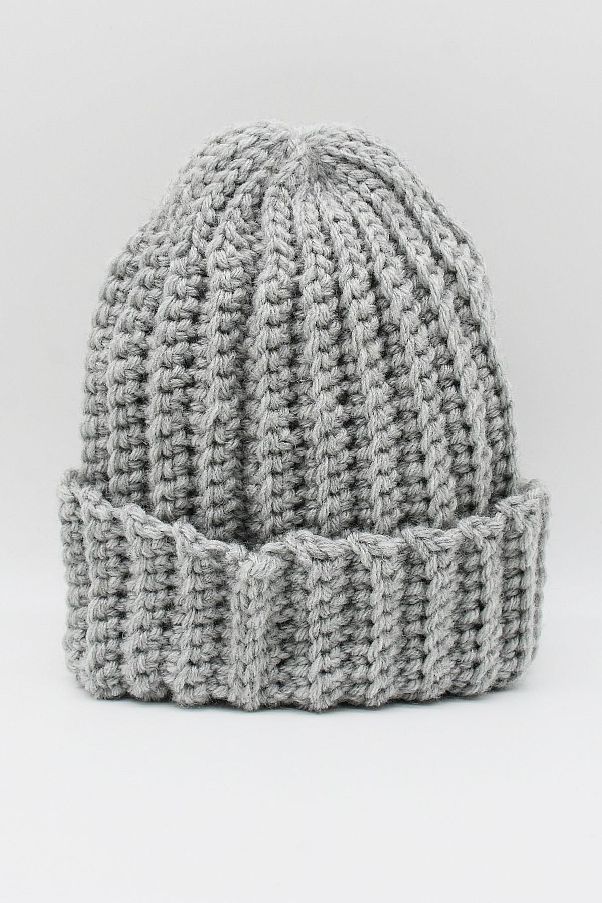 Grey knit hat on sale