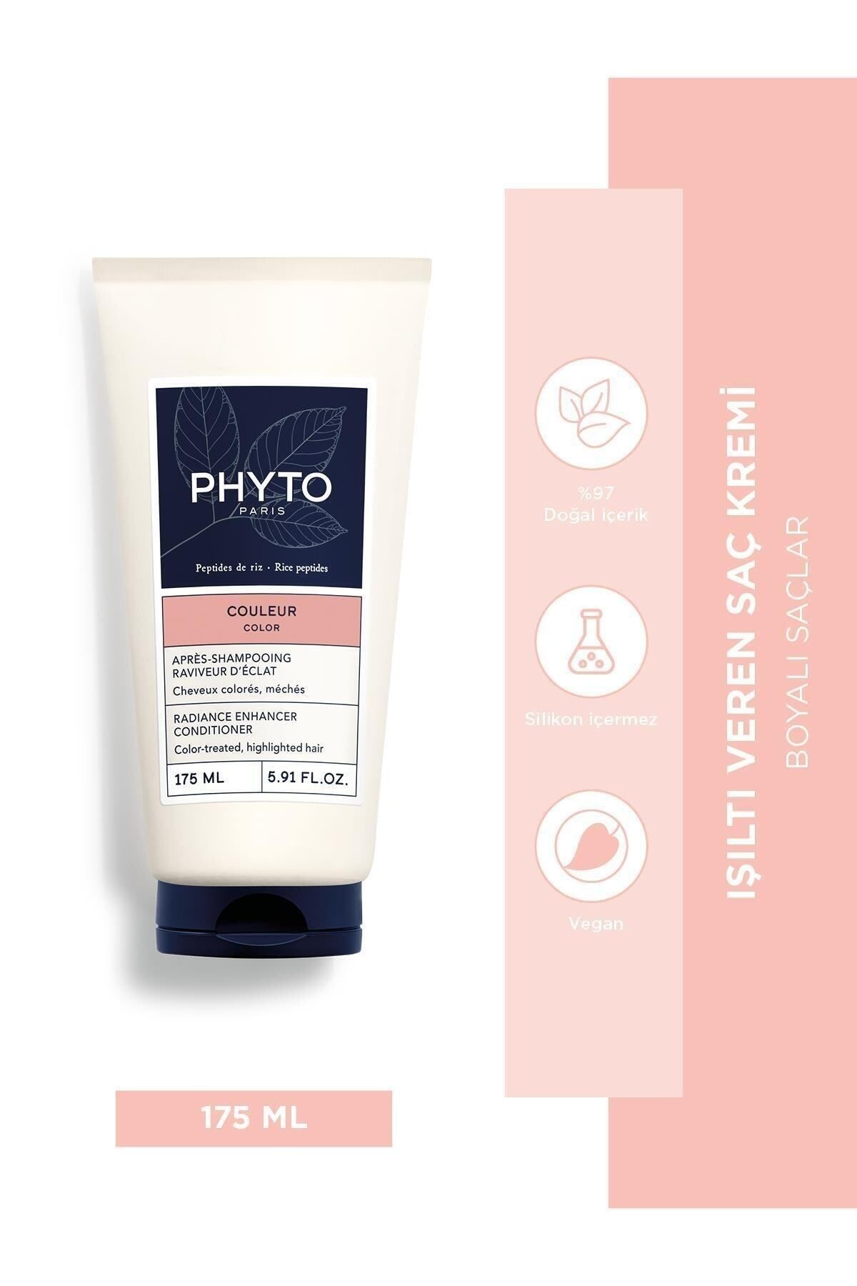 Phyto کرم موی درخشان کننده رنگ مو Color نرم کننده و آبرسان موی رنگ شده 175میل