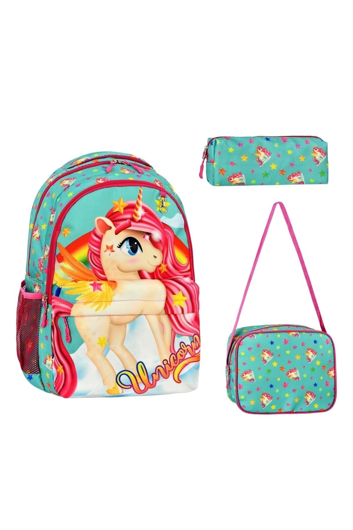 ATHLETIC Set De 3 Ghiozdane De Școală Ghiozdan Ghiozdan Unicorn Femeie - One Size