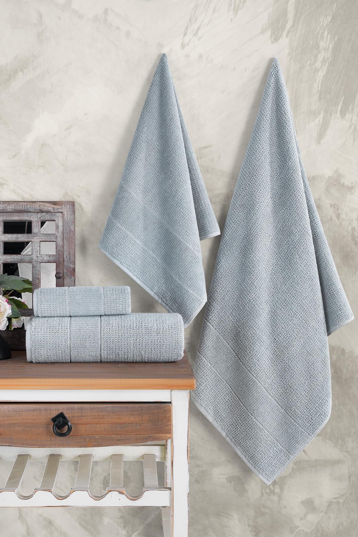 Znp Home-Regal| 50x90 - 70x140 cm Set prosoape de baie 4 piese, set prosoape bumbac 100% 2