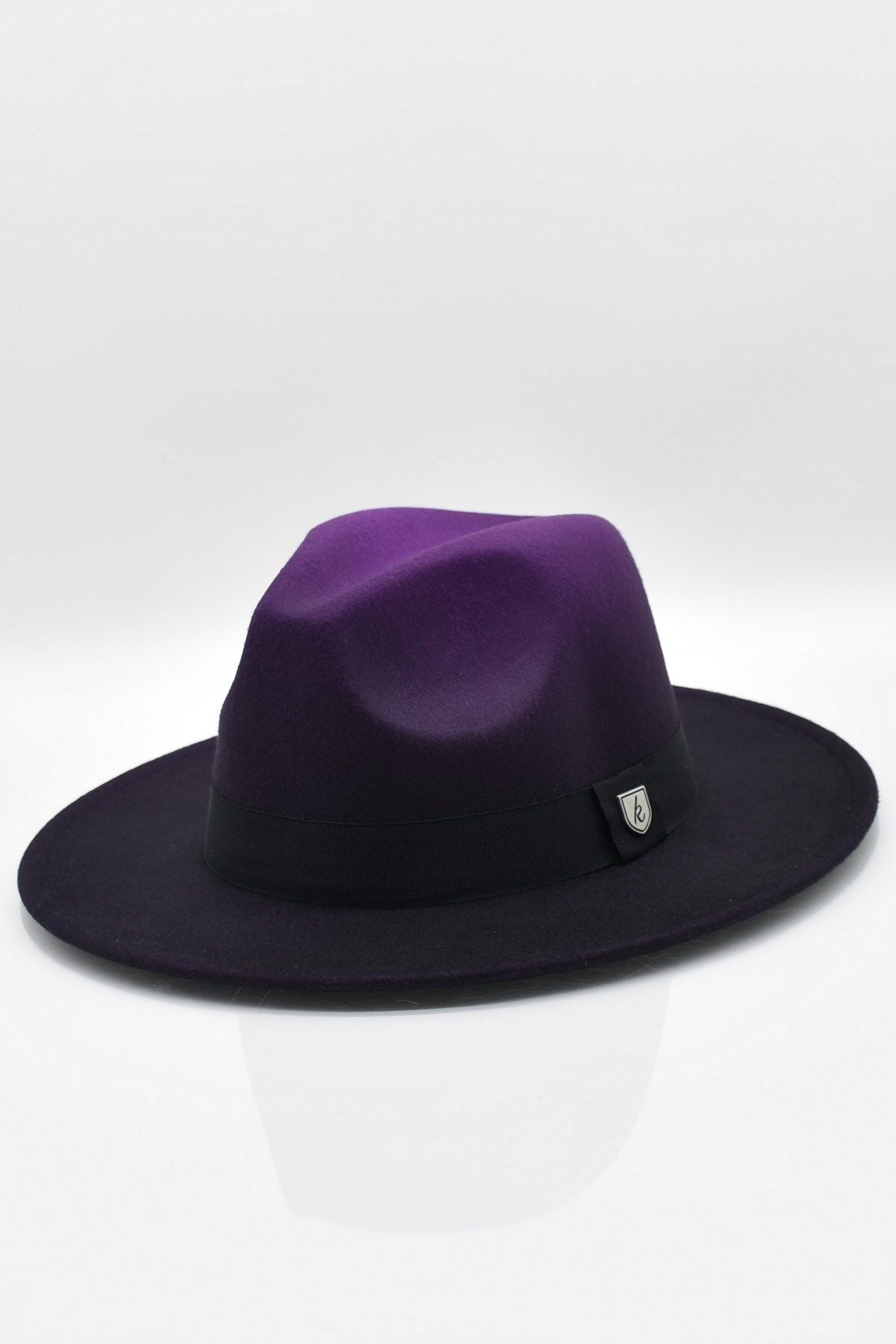 Purple fedora hat best sale mens