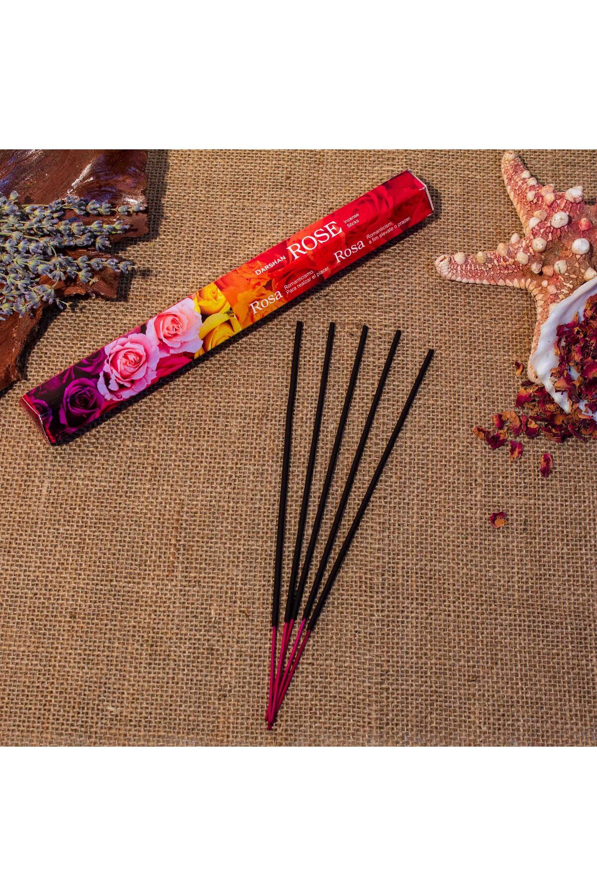 Darshan Rose (ROSE) Hexa 20-Piece Stick Incense