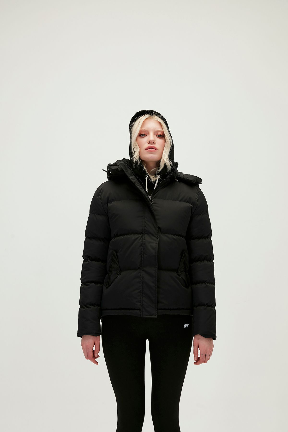 Bad Bear Tinkerbell Puffer Black Hooded Women s Coat