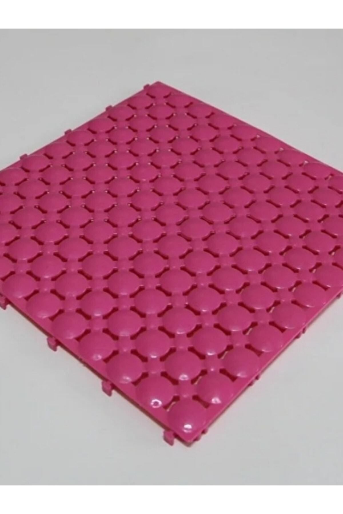 BALBAN TİCARET-بلاط أرضيات بلاستيك مقاس 33x33x1.5 سم، ممسحة جاهزة، شبكة أرضية مبللة، وردي 3